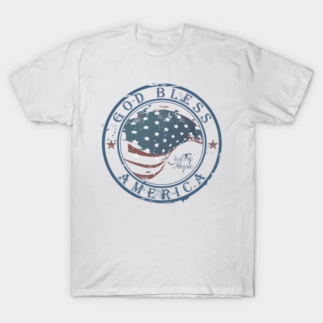 God Bless America T-Shirt by The Lucid Frog